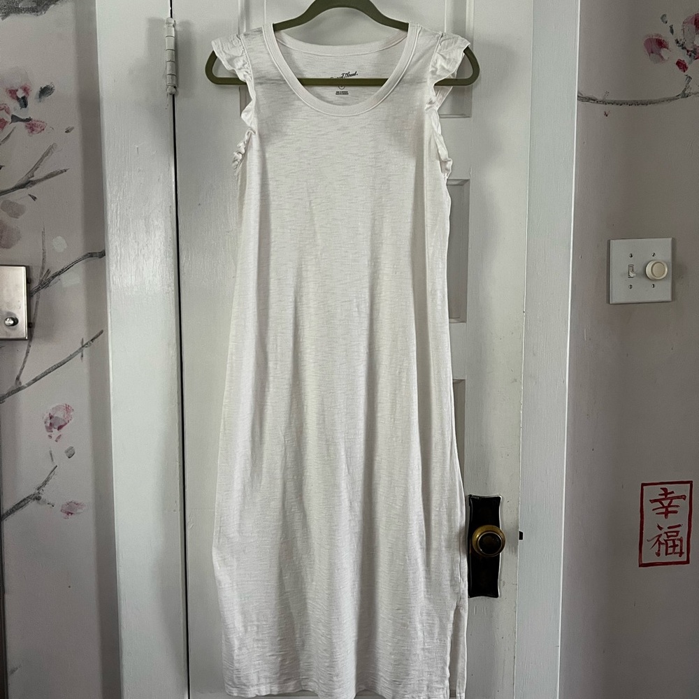 Universal Thread Gray Ruffled Sheath Midi Dress